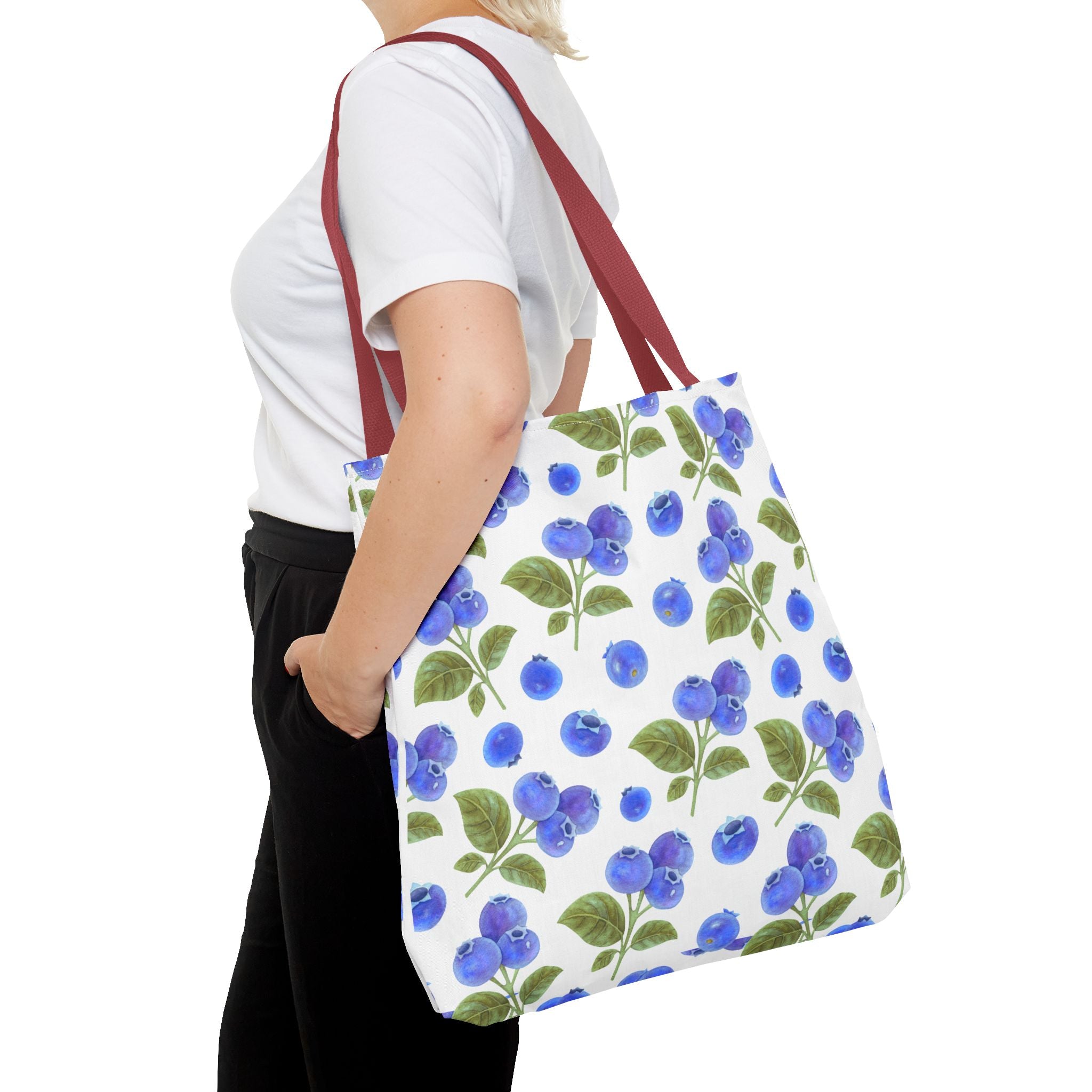Blueberry Floral Tote Bag - Stylish and Eco-Friendly Shopping