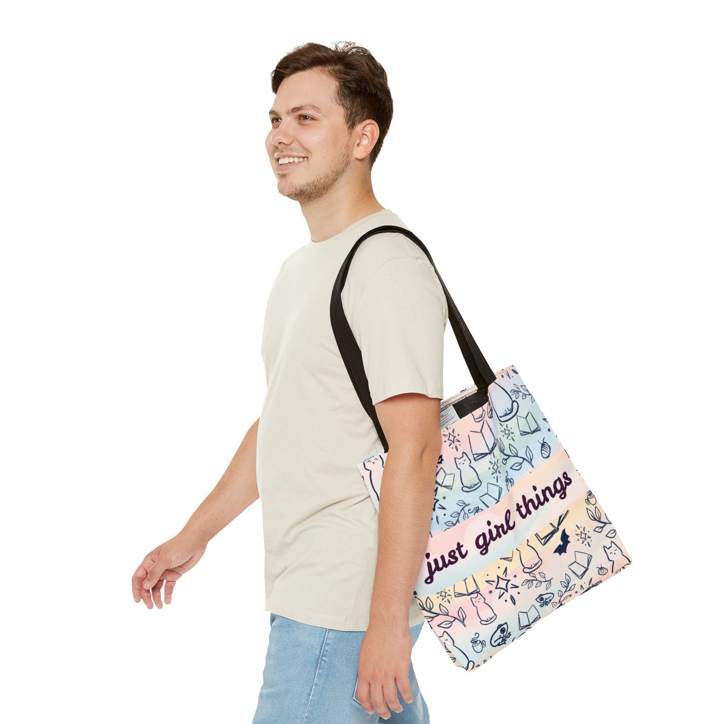 Just Girl Things Tote  "Cats, Books, Frogs & Bats? Yes, Please!"