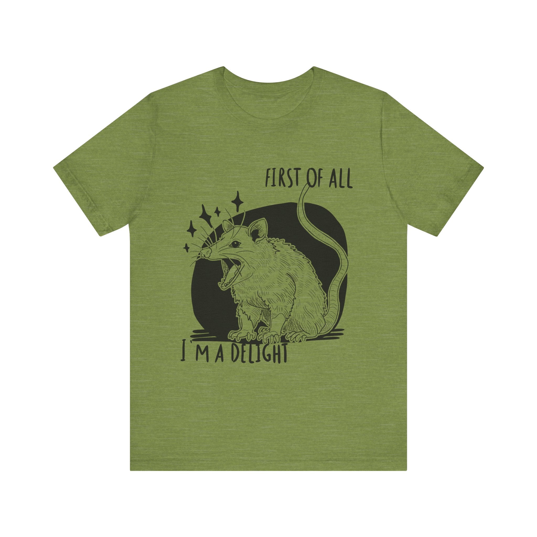 First of All I'm a Delight Unisex Tee, Fun Graphic T-Shirt, Cute Animal Shirt, Gift for Animal Lovers, Birthday Gift, Casual Wear