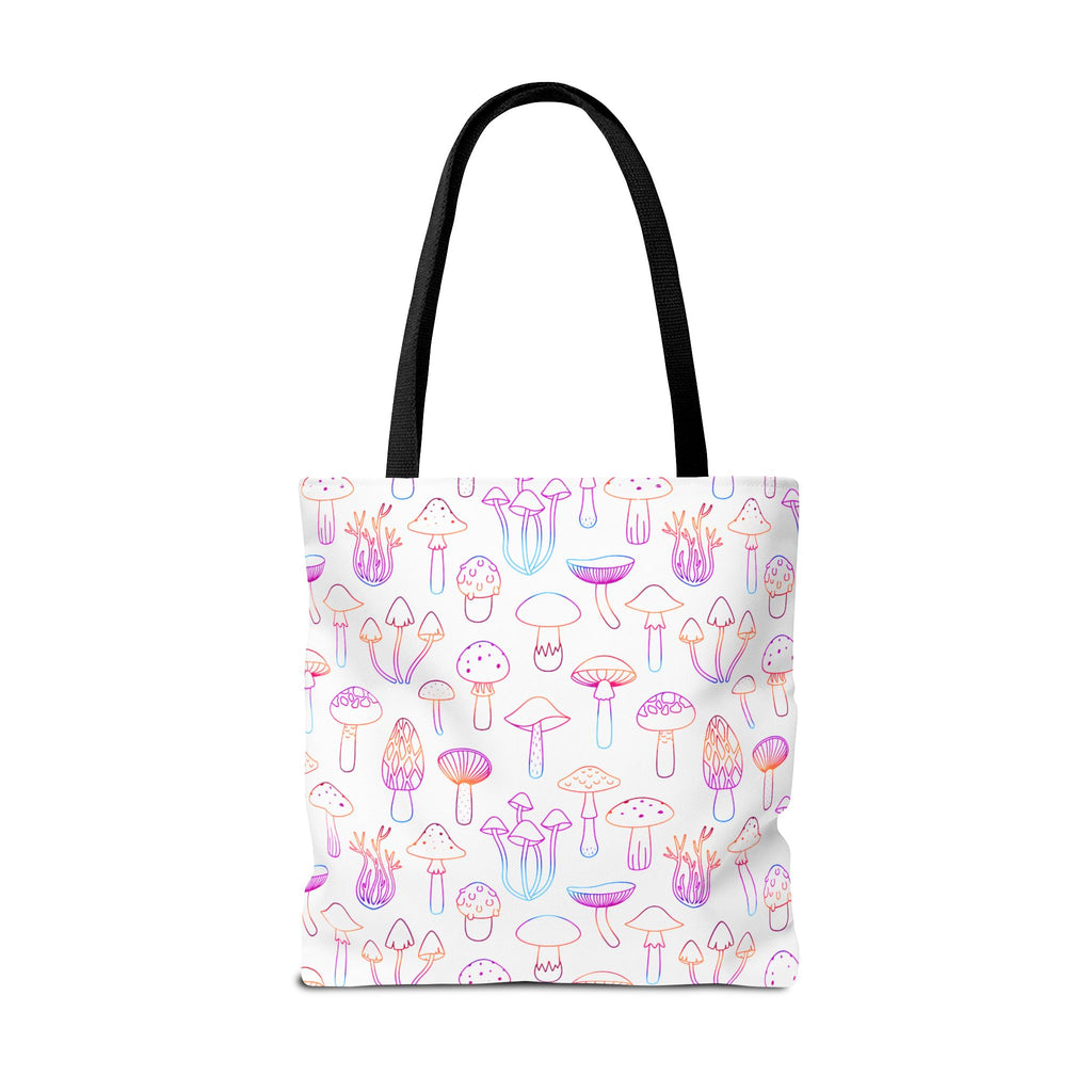Colorful Mushroom Pattern Tote Bag - Eco-Friendly Grocery or Beach Tote