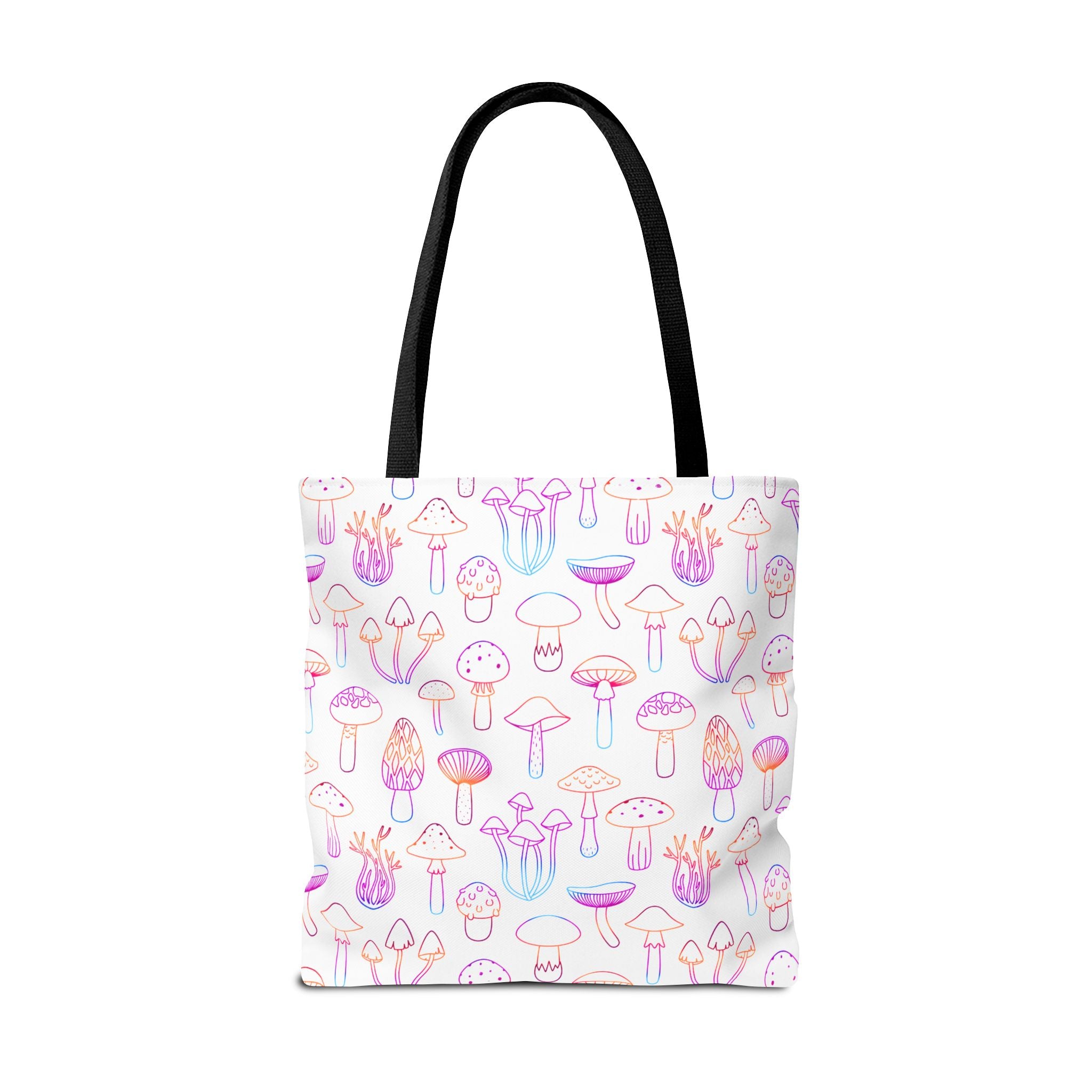 Colorful Mushroom Pattern Tote Bag - Eco-Friendly Grocery or Beach Tote