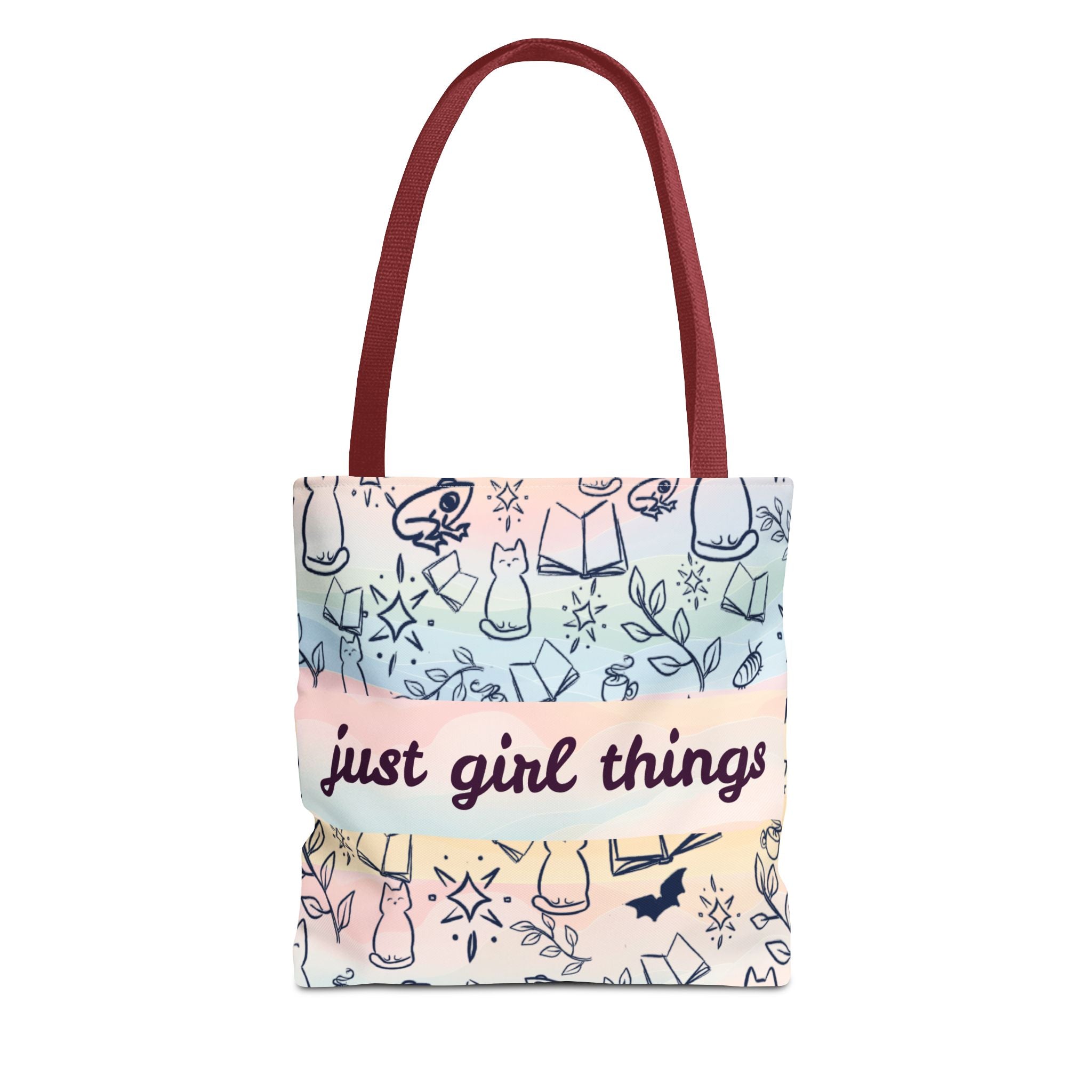 Just Girl Things Tote  "Cats, Books, Frogs & Bats? Yes, Please!"