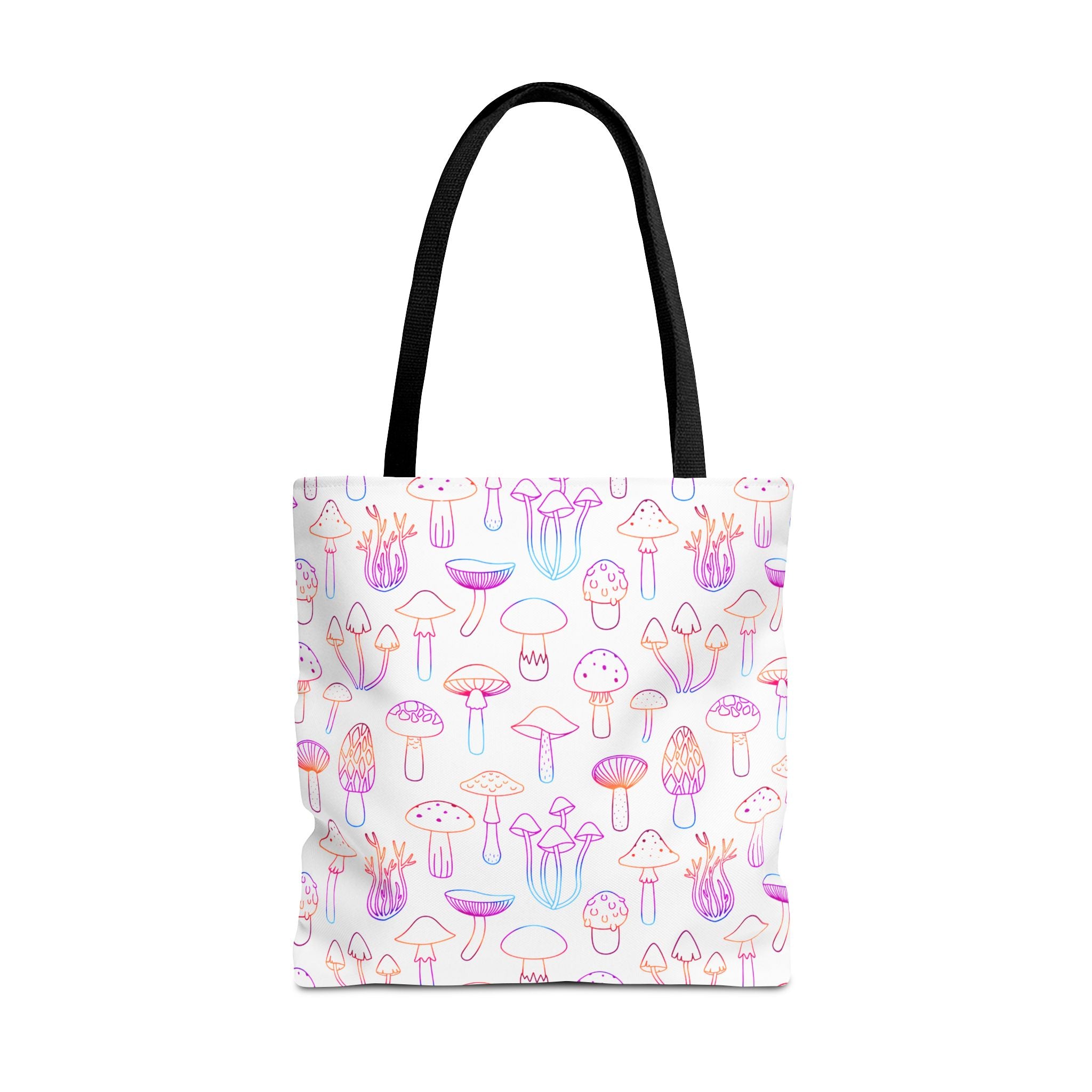 Colorful Mushroom Pattern Tote Bag - Eco-Friendly Grocery or Beach Tote