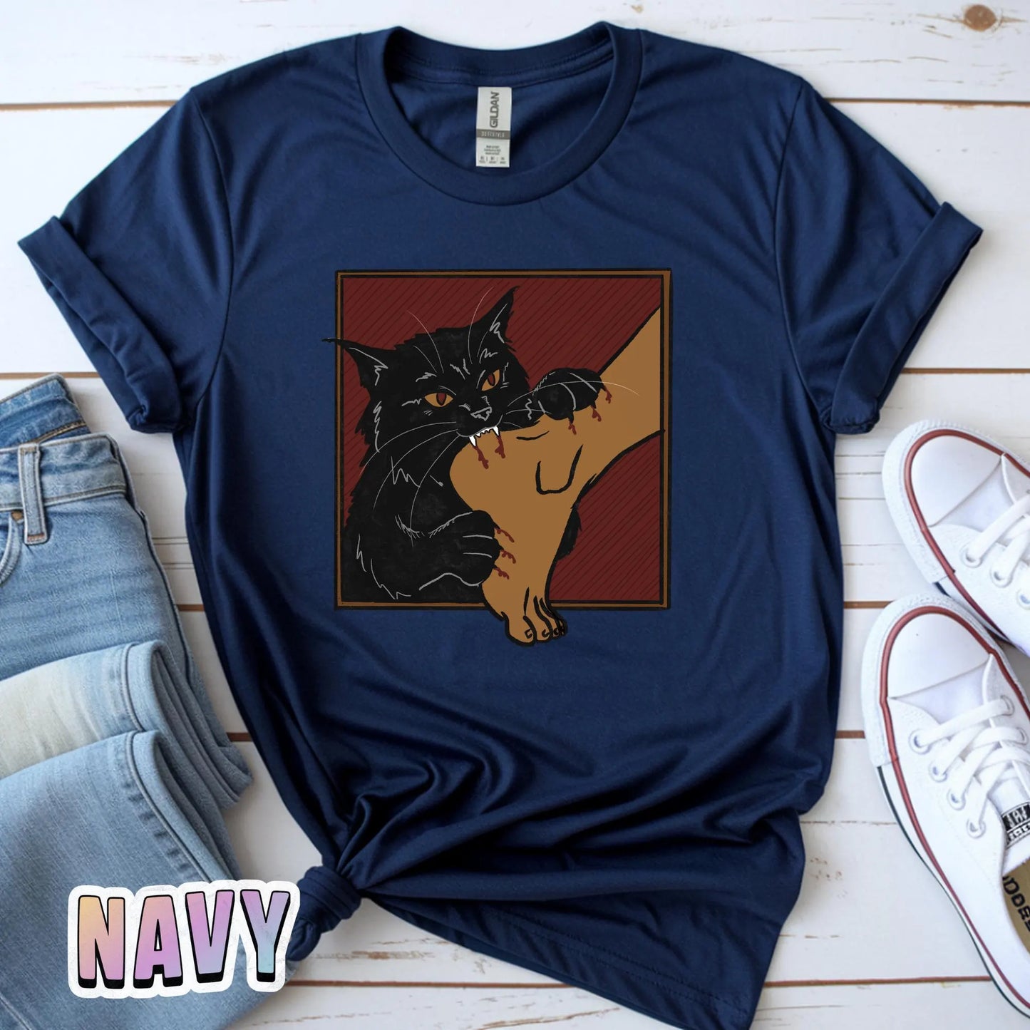 Black Cat Ankle Biter T-Shirt