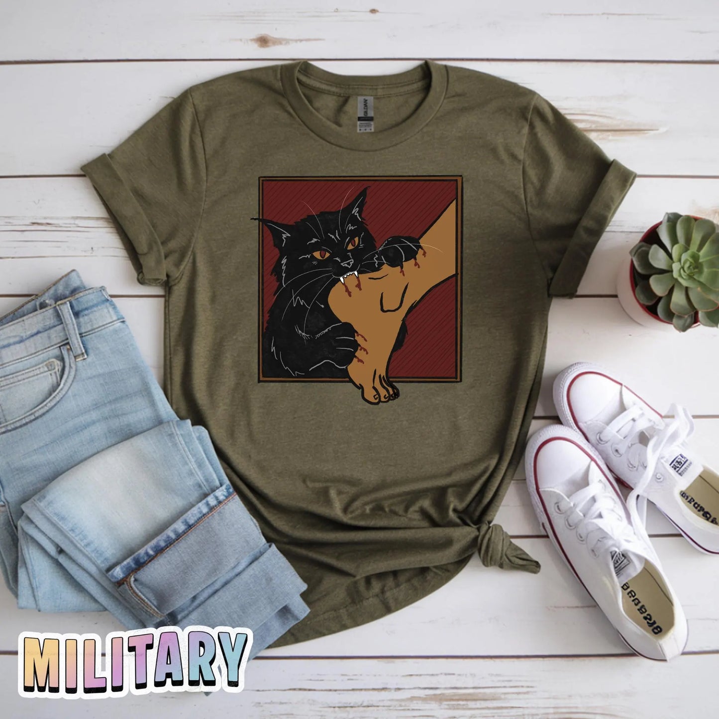 Black Cat Ankle Biter T-Shirt