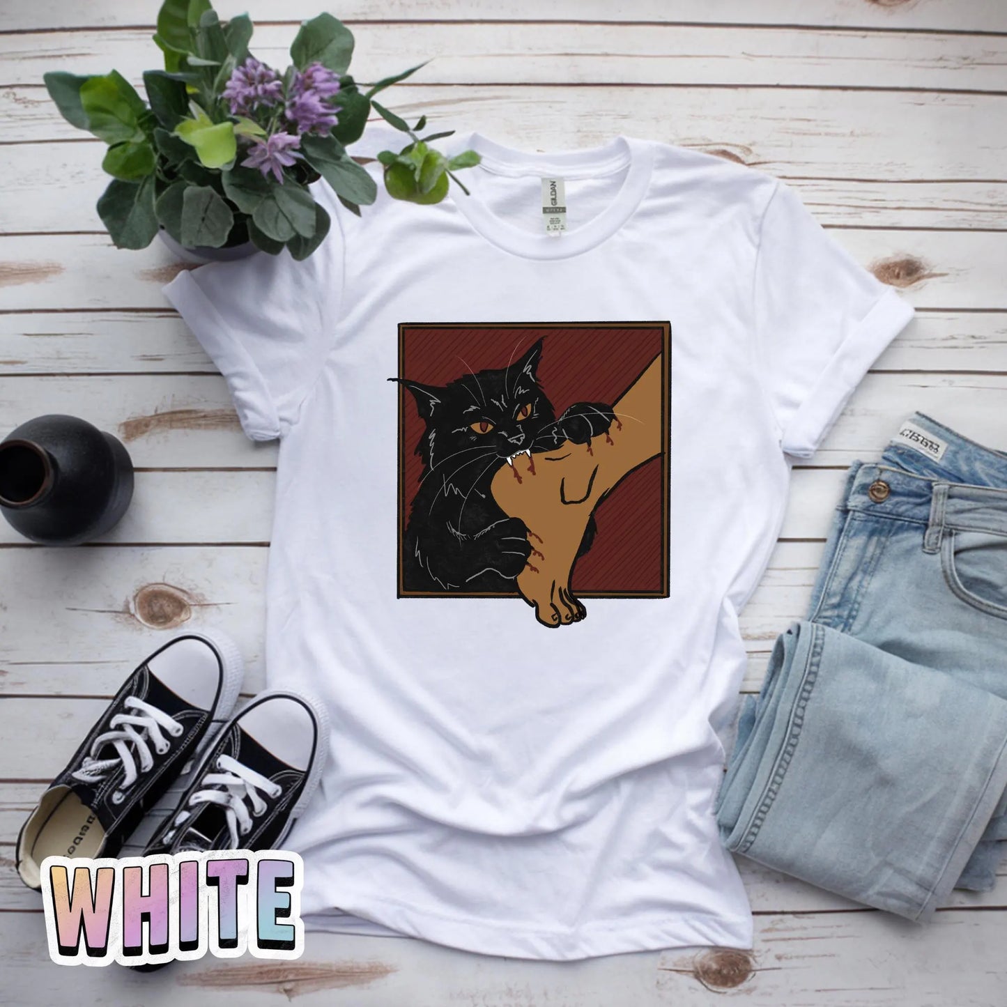 Black Cat Ankle Biter T-Shirt